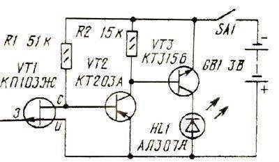 Схема детектора проводки