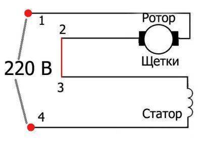 Схема подключения однофазного электродвигателя с конденсатором